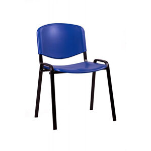 Konferenčná plastová stolička ISO Čierna