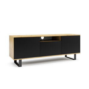 Televízny stolík RTV LOGAN 150 cm Dub artisan/čierna