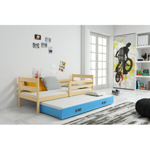 Detská posteľ s výsuvnou posteľou ERYK 200x90 cm Borovica Modrá