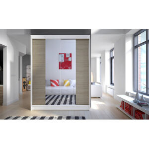 Šatníková skriňa CAMINO II šírka 150 cm - biela/dub sonoma