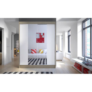 Šatníková skriňa CAMINO II šírka 150 cm - dub sonoma/biela