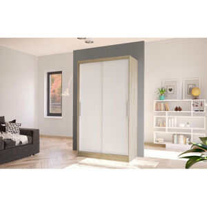 Šatníková skriňa COSTA I šírka 100 cm Dub sonoma/biela