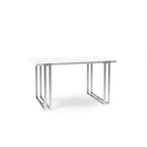 Jedálenský stôl EWEN II 140 cm - biela/strieborná