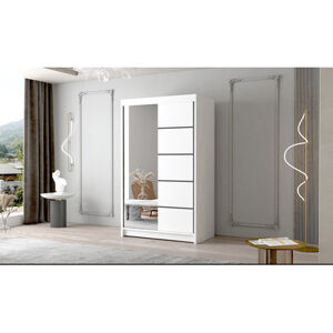 Veľká šatníková skriňa FADO III 120 cm Biela