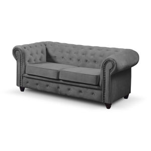 Pohovka Infinity Chesterfield III  Tmavosivá