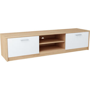 TV stolík REMUS - K028 Biela - dub sonoma