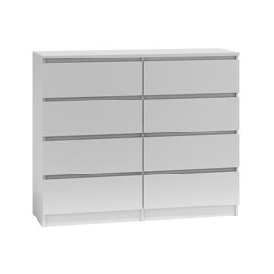 Komoda 8 zásuviek Malva 120 cm Biela