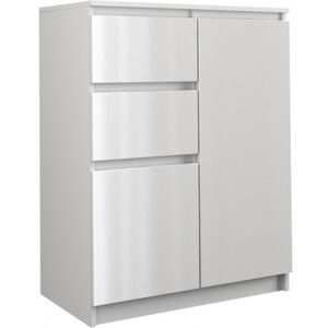 Komoda 2D2S - biela lesk