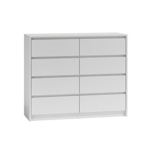 Komoda 8 zásuviek KARO 120 cm - biela