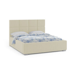 Čalúnená posteľ ONTARIO 160x200 cm Krémová