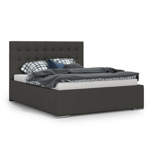 Čalúnená posteľ NOVATIC 180x200 cm Čierna