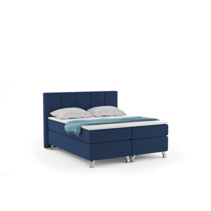Čalúnená posteľ ATLANTIC vrátane úložného priestoru 160x200 Modrá