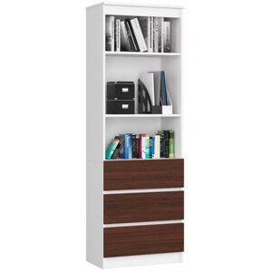 Regál R60 3SZ 2P-biela / dub sonoma