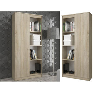 Regál R 80 cm 1 dvierka 6 poličiek dub sonoma
