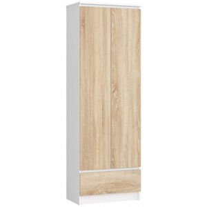 Regál R60 2D 1SZ-biela / sonoma