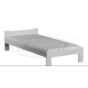 Posteľ Euro 120x200 z masívu borovice biela