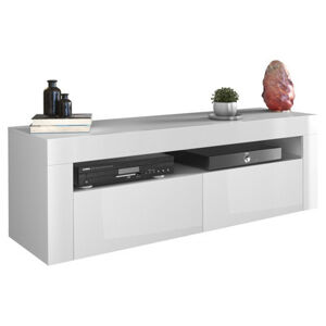 TV stolík DEKO 2D 140 - biely lesk