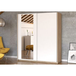 Skriňa Hit 180x55 cm - dub sonoma/biela