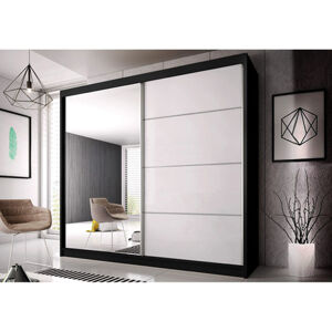 Skriňa Multi 35 183x61 cm - čierna/biela