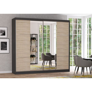 Skriňa Multi 36 233x61 cm - grafit/dub sonoma