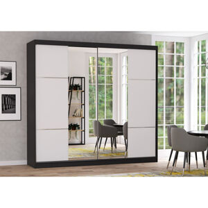 Skriňa Multi 38 233x61 cm - čierna/biela
