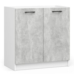 Kuchynská skrinka OLIVIA S80 - biela/beton