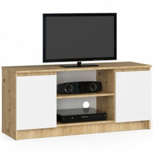 Televízny stolík RTV 120 - dub artisan/biela