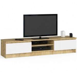 Televízny stolík RTV 160 - dub artisan/biela
