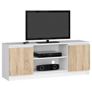 Komoda RTV K140 2D 1PCLP-biela / sonoma